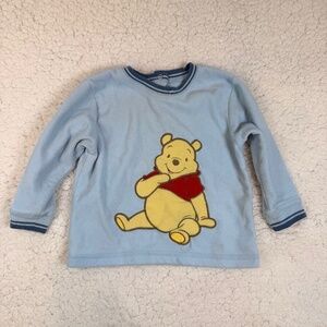Disney Store Baby Winnie the Pooh Blue Fleece Pullover Sweatshirt 18M